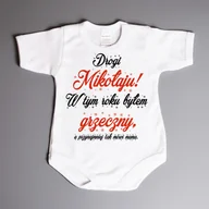 Body - Drogi Mikołaju! W tym roku byłem grzeczny - body świąteczne - miniaturka - grafika 1