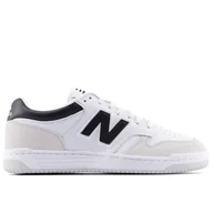 Buty sportowe męskie - Buty unisex New Balance BB480LIW - białe - miniaturka - grafika 1