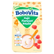 Kaszki dla dzieci - Bobovita Kaszka ryżowa malinowa bez cukru 180g - miniaturka - grafika 1