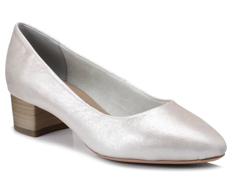 CZÓŁENKA TAMARIS 1-22300-24 SREBRNE SKÓRZANE-38