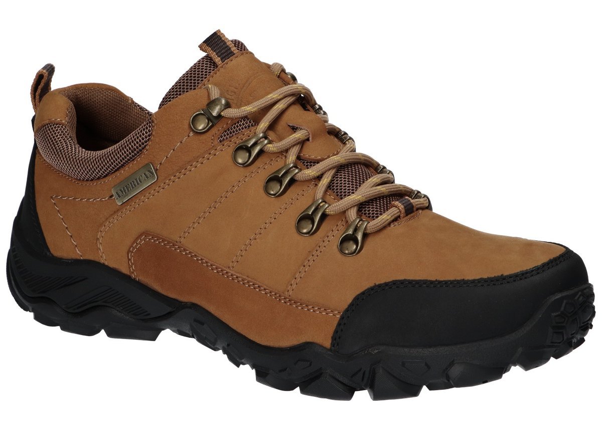 AMERICAN CLUB CY137 LEKKIE SOLIDNE ORYGINALNE PÓŁBUTY TREKKINGI BUTY SKÓRZANE MĘSKIE BR 41