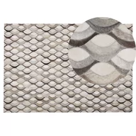 Dywany - Beliani Dywan patchworkowy skórzany 140 x 200 cm brązowo-beżowy KIRCA - miniaturka - grafika 1