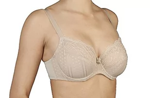 Selene Damski biustonosz z fiszbinami Enma bez wyściółki, Beżowy (Tierra), 80C - Biustonosze - miniaturka - grafika 1