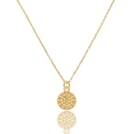 Naszyjniki - Naszyjnik srebrny pozłacany z kwiatkiem 50 CM - miniaturka - grafika 1