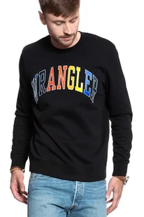 Męska Bluza Wrangler Logo Sweat Black W6B6Hy100-L - Bluzy męskie - miniaturka - grafika 1