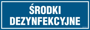 PA191 ŚRODKI DEZYNFEKCYJNE, PN - PŁYTA PCV 1MM; (300X100MM) - Tablice BHP - miniaturka - grafika 1
