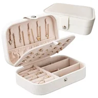 Kosmetyczki, organizery i kuferki - Ecarla Szkatułka na biżuterię Biała - miniaturka - grafika 1