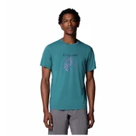 Koszulki sportowe męskie - Koszulka męska Columbia Zero Rules™ Light Short sleeve Graphic Crew Rozmiar: L / Kolor: zielony/niebieski - miniaturka - grafika 1