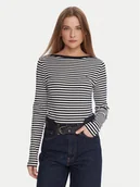 Bluzki damskie - Tommy Hilfiger Bluzka WW0WW47309 Granatowy Slim Fit - miniaturka - grafika 1