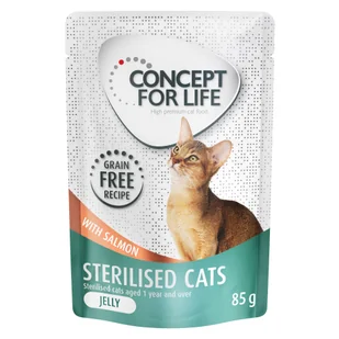 Concept for Life Sterilised Cats w galarecie, łosoś - bez zbóż - 24 x 85 g - Mokra karma dla kotów Concept for Life Sterilised Cats w galarecie, łosoś - bez zbóż - 24 x 85 g - Mokra karma dla kotów - miniaturka - grafika 3