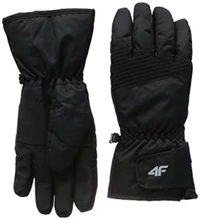 4F Męskie rękawiczki SKI Gloves REM001 Jeans Deep Black, M, Deep Black, M - Rękawiczki - miniaturka - grafika 1
