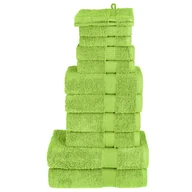 Ręczniki - vidaXL 12-cz. zestaw ręczników premium SOLUND, zielony, 600 g/cm² - miniaturka - grafika 1