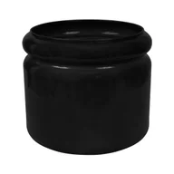 Donice - Cermax Doniczka metalowa Randolf śr.25 cm czarna - miniaturka - grafika 1