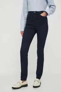 Emporio Armani jeansy damskie kolor granatowy - Spodnie damskie - miniaturka - grafika 1