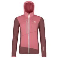 Bluzy sportowe damskie - Bluza damska Ortovox Fleece Grid Hoody W Rozmiar: L / Kolor: różowy - miniaturka - grafika 1