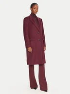 Płaszcze damskie - BOSS Płaszcz wełniany Classin 50548371 Fioletowy Regular Fit - miniaturka - grafika 1