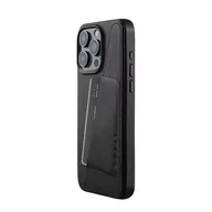 Etui i futerały do telefonów - Mujjo Full Leather Wallet Case - etui skórzane do iPhone 15 Pro Max kompatybilne z MagSafe (black) - miniaturka - grafika 1