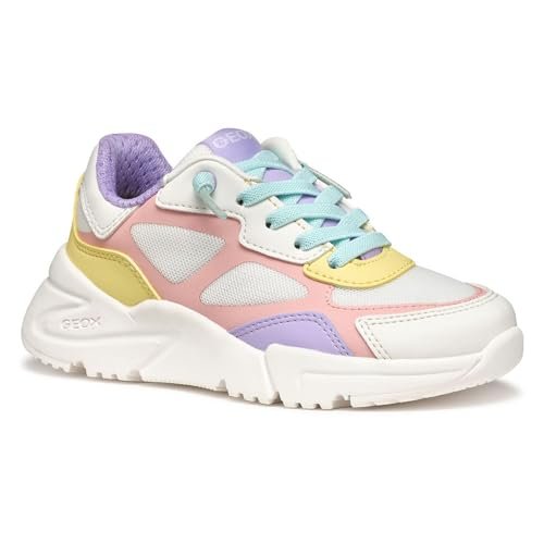 Geox J Loftus Girl B Sneakersy dziewczęce, Kolor: wielokolorowy, 33 EU