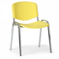 Fotele i krzesła biurowe - B2B Partner Plastikowe krzesło ISO, żółty - kolor konstrucji chrom 9531 - miniaturka - grafika 1