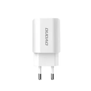 Dudao ładowarka sieciowa EU 2x USB 5V/2.4A + kabel Lightning biały (A2EU + Lightning white) - Ładowarki do telefonów - miniaturka - grafika 2