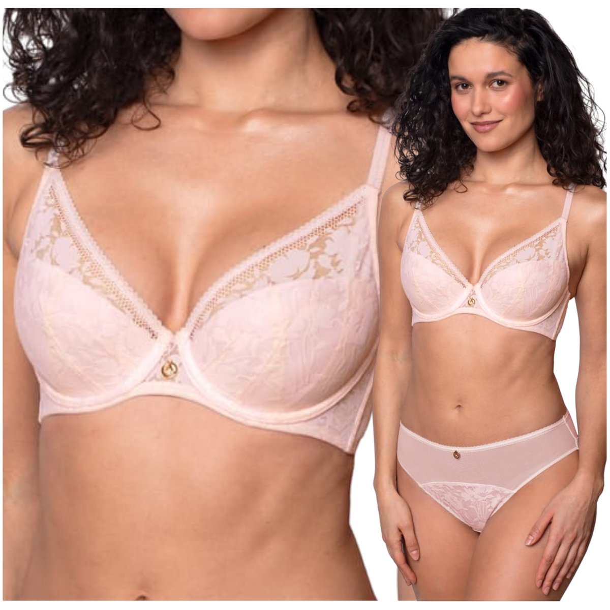 Biustonosz Agio POCKET UP DB-9347 różowy 85B