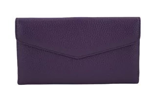 Duży portfel ze złotym zapięciem - Fioletowy - Portfele Duży portfel ze złotym zapięciem - Fioletowy - Portfele - miniaturka - grafika 2