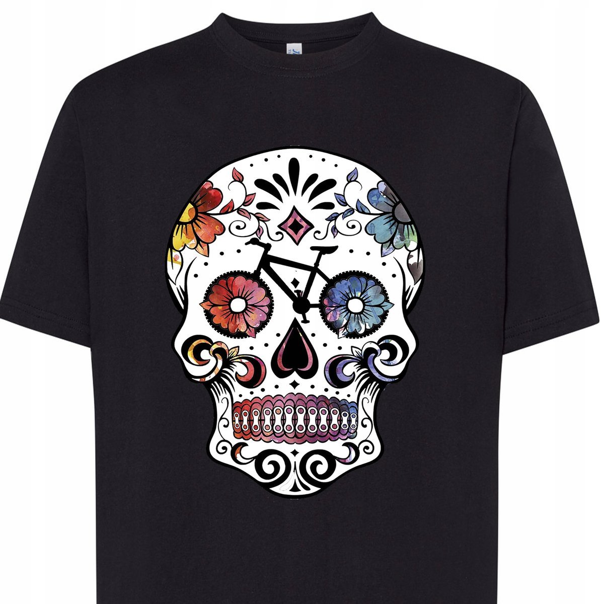 KOSZULKA ROWER KOLARSKA MTB CZASZKA M 3236 CZARNA