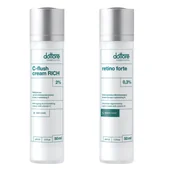 Zestawy kosmetyków damskich - Dottore KURACJA REGENERUJĄCA 2019 Zestaw Retino Forte 50ml + C-flush RICH 50ml - miniaturka - grafika 1