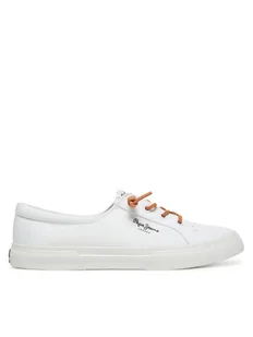 Pepe Jeans Tenisówki Kenton Block W PLS31590 Biały - Trampki damskie - miniaturka - grafika 1