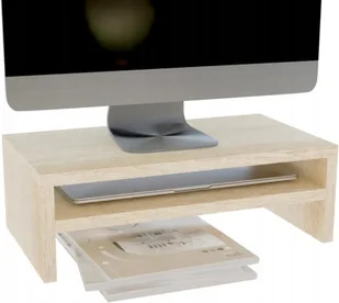 PODSTAWKA POD MONITOR Z PÓŁKĄ NADSTAWKA NA BIURKO PODNOSI EKRAN O 14 cm - Akcesoria do monitorów - miniaturka - grafika 1