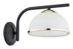 Lemir Lava kinkiet 1 pł. / czarny matowy + złoty O2920 K1 CZA + ZL O2920 K1 CZA + ZL - Lampy ścienne - miniaturka - grafika 1