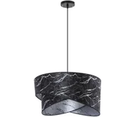 Lampy sufitowe - Żyrandol na lince 1xE27/60W/230V czarny/srebrny - miniaturka - grafika 1