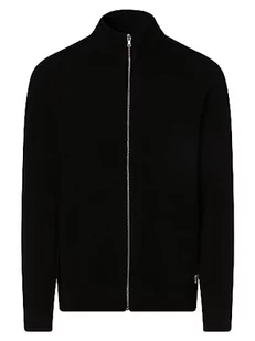Bestseller A/S Męski kardigan JJEHILL Knit Turtle Zip NOOS kardigan z dzianiny, czarny, XL, czarny, XL - Swetry męskie - miniaturka - grafika 1