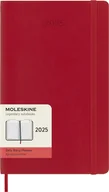 Kalendarze - Kalendarz książkowy 2025 dzienny czerwony 13X21cm Moleskine Large Soft - miniaturka - grafika 1