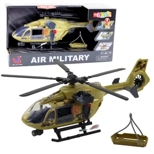 WOJSKOWY HELIKOPTER HAK NOSZE ŚWIATŁA DŹWIĘKI - Samoloty i helikoptery - miniaturka - grafika 1
