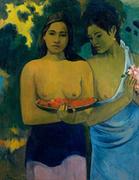 Plakaty - Plakat, Two Tahitian Women, Paul Gauguin, 70x100 cm - miniaturka - grafika 1