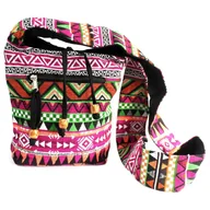 Torebki damskie - Nepalska torba żakardowa - Różowa Mała - miniaturka - grafika 1