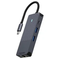 Stacje dokujące i replikatory portów - Rapoo, Multiport Ucm-2004 8-W-1 Usb-C - miniaturka - grafika 1
