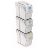 Kosze na śmieci - Kosz Sortibox 3x20L Biały - miniaturka - grafika 1