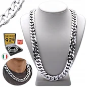 Naszyjniki męskie - SREBRNY ŁAŃCUSZEK Męski SREBRO 925 Pancerka 8mm DIAMENTOWANY PEŁNY WŁOSKI - inna (Inny) - miniaturka - grafika 1