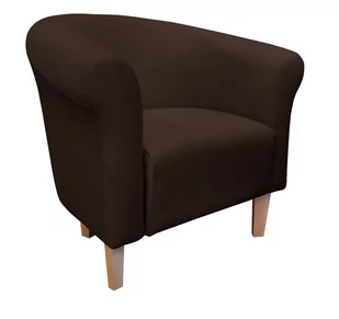 ATOS Fotel Milo Mikrofaza 4 brąz nogi 15 buk - Fotele - miniaturka - grafika 1