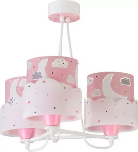 Dalber Moon lampa wisząca 3-punktowa różowa 61237S - Lampy sufitowe - miniaturka - grafika 1