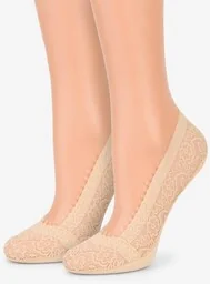 Stopki koronkowe w naturalnym beżowym kolorze Comfort Lace Marilyn - Skarpetki damskie - miniaturka - grafika 1