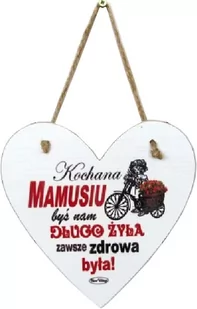 Dekor-pap Tabliczka drewniana - Kochana Mamusiu byś nam długo żyła zawsze zdrowa była! - serce 2220000004800 - Dewocjonalia - miniaturka - grafika 1