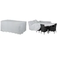 Pokrowce na meble ogrodowe - Zestaw do siedzenia Cover Silver 308x138x89cm - miniaturka - grafika 1