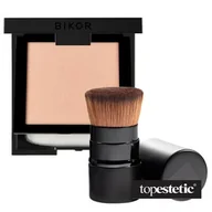 Palety i zestawy do makijażu - Bikor Bikor Oslo Compact Powder N°4 + Brush ZESTAW Puder - Instant awake (jasny miodowy) 8 g + Pędzel do pudru Oslo - miniaturka - grafika 1