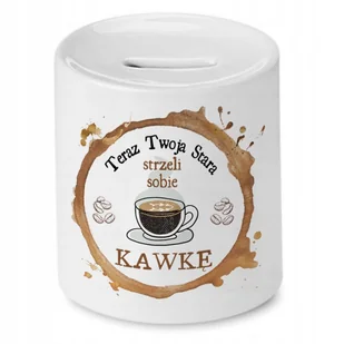 Skarbonka Dla Twojej Starej na Urodziny na Prezent z Nadrukiem ze Zdjęciem + Opakowanie na prezent (wzór 03) - Skarbonki - miniaturka - grafika 1