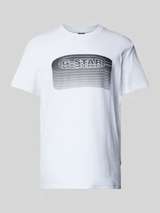 T-shirt z prążkowanym okrągłym dekoltem - Koszulki męskie - miniaturka - grafika 1