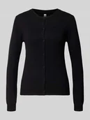 Swetry damskie - Kurtka o kroju slim fit z dzianiny z mieszanki wiskozy model ‘NORA’ - miniaturka - grafika 1