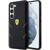 Etui i futerały do telefonów - Ferrari FEHCS23SPBAK S23 S911 czarny/black hardcase Hot Stamp Lines - miniaturka - grafika 1